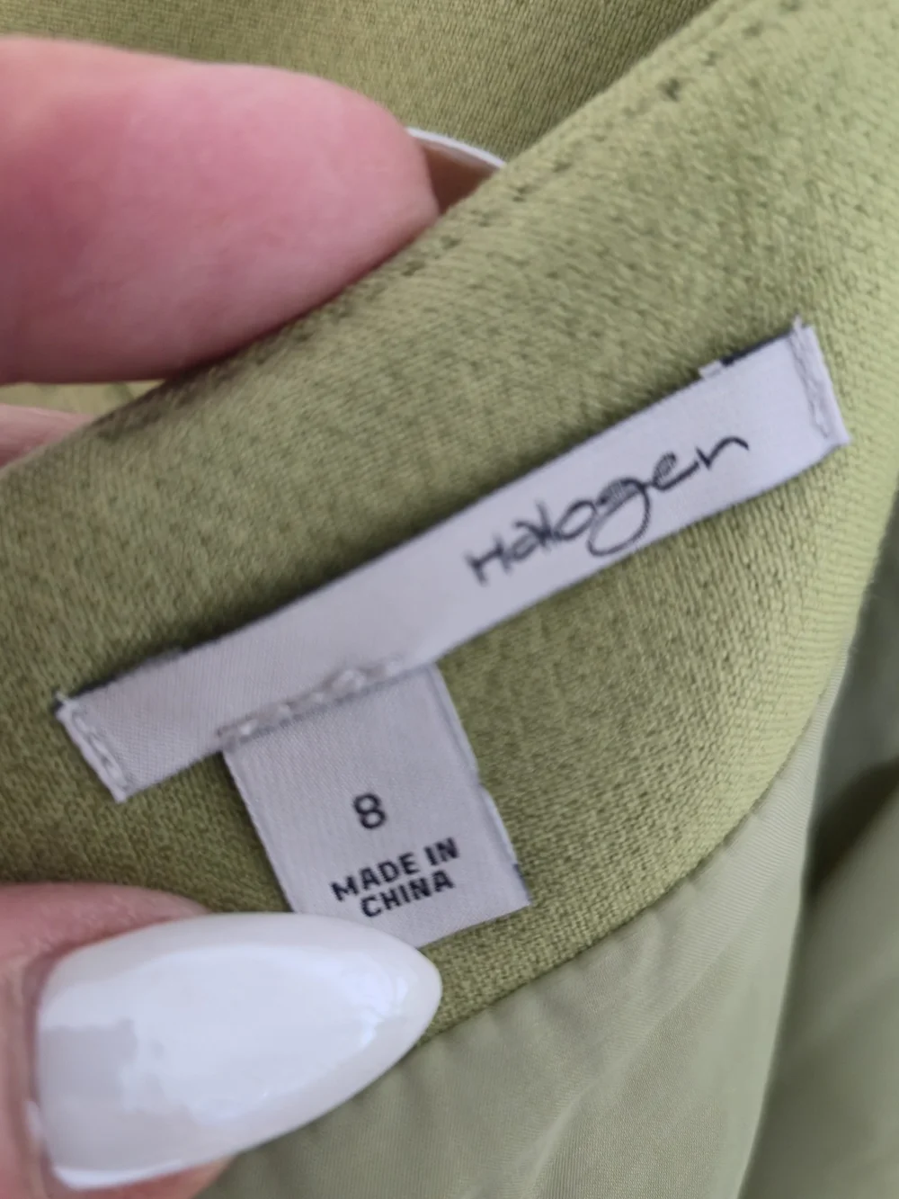 Halogen Slimming Panelled Olive Green Pencil Skirt Panelled Design Size 8